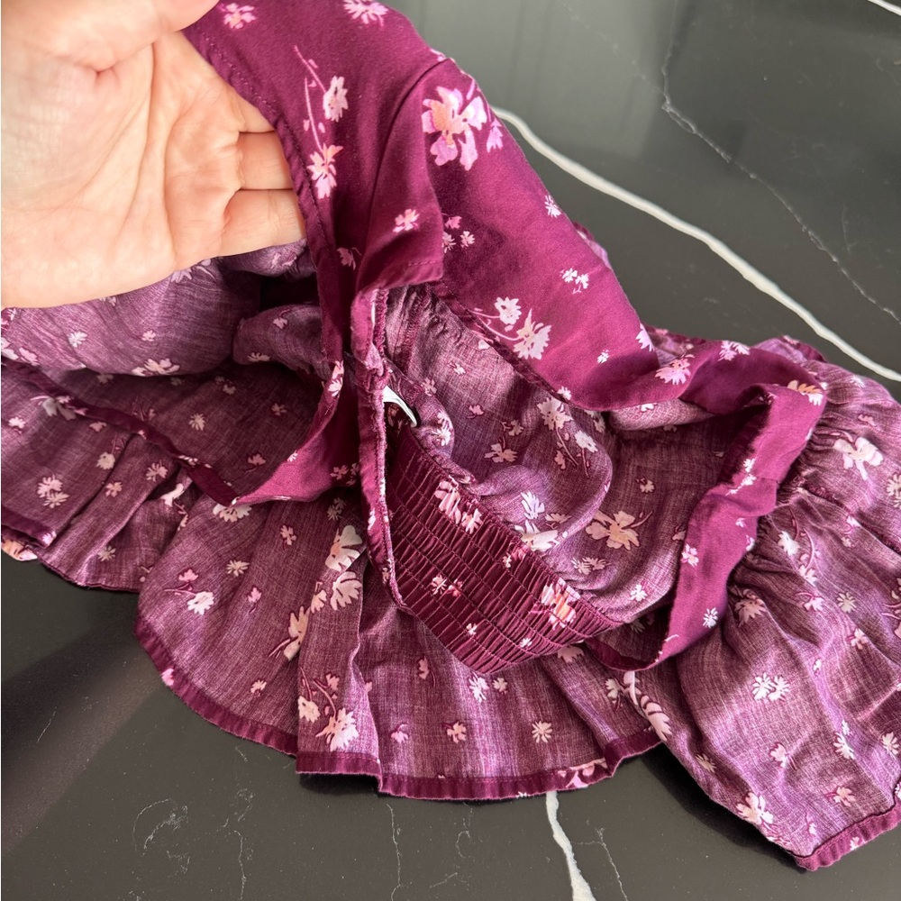 PINK Victoria's Secret Burgundy Floral Skirt - Picture 6 of 6